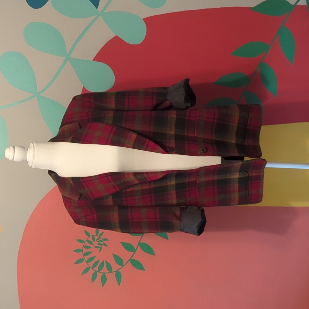 Vintage Pendleton Plaid Wool Blazer